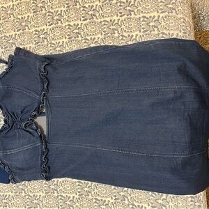 Elegant Blue Denim Mini Dress